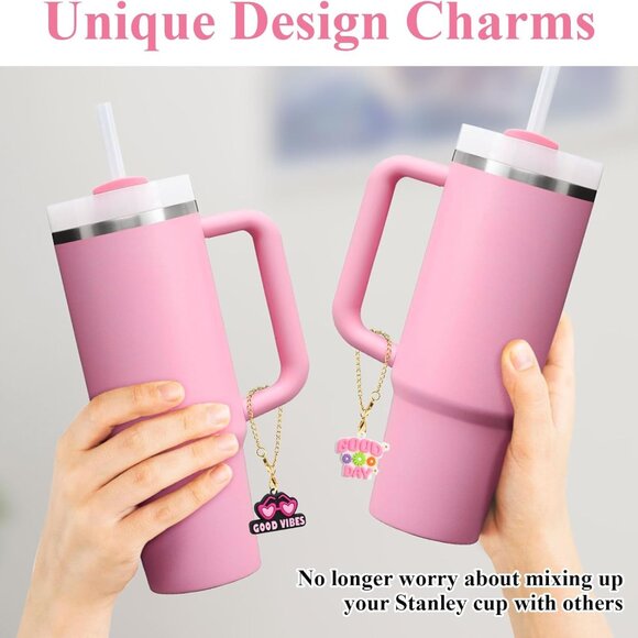 20 PCS Cute Handle Charm Set for Water Bottle Tumbler Keychain Gift - Picture 5 of 7